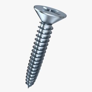 Flat head self tapping screw