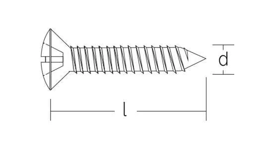 Método de medición de tornillo con cabeza ovalada