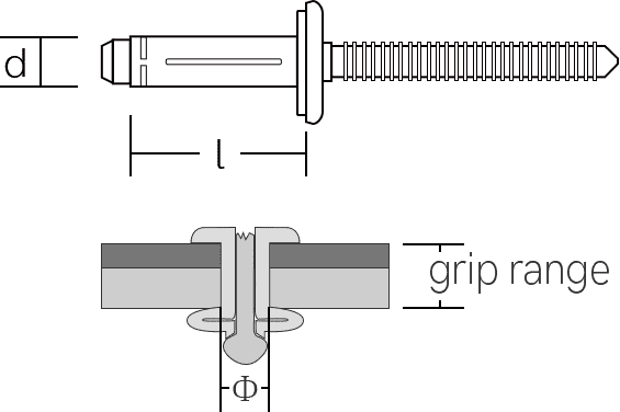 Remache ciego Structural Bulb Tite