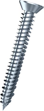 Tornillo de Cabeza Plana para Concreto con Recubrimiento de Zinc Azul Blanco