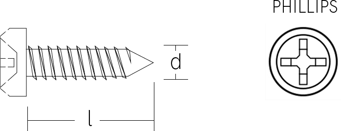 Tornillo Autoperforante Cabeza Pan