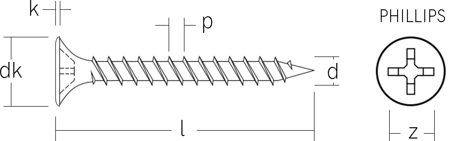 tornillo para paneles de yeso